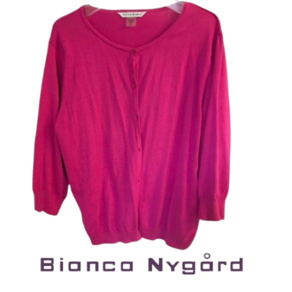 3X Bianca Nygard Magenta Cotton Cardigan, NWT